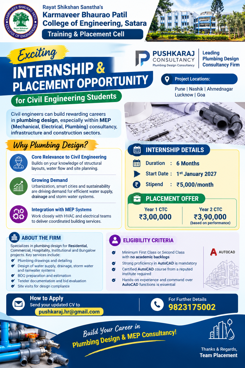 Interestd can send their resume on pushkaraj.hr@gmail.com